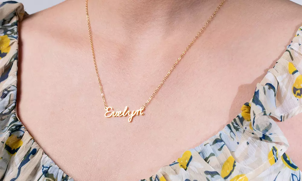 Personalize Your Style with a Custom Name Necklace - 1 or 2 Pieces