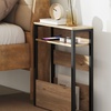 Image 7: HOMCOM Industrial Style Side Table with Storage Shelves