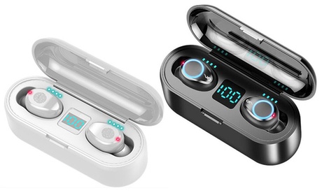 Auricolari Bluetooth 5.0 con custodia di ricarica, disponibili in 2 colori