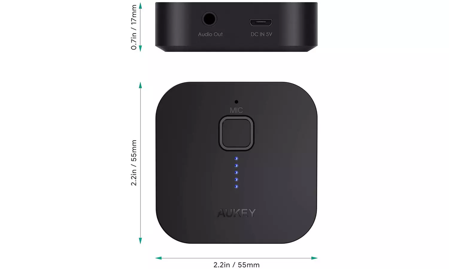 AUKEY Bluetooth Receiver V4.1 Wireless Audio Music Adapter - Second Medium