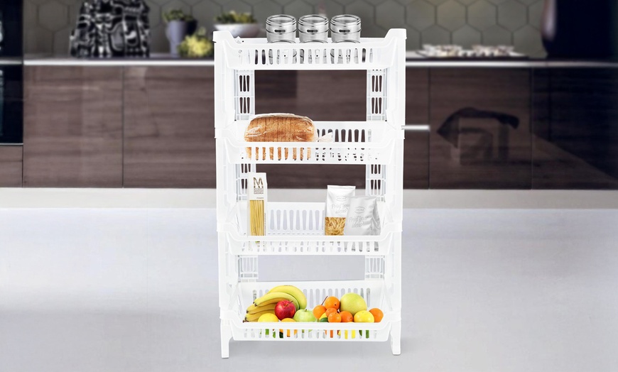 Image 1: Carrello portafrutta con 4 ripiani