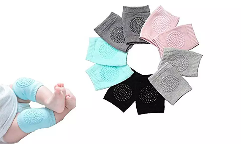 5 Pairs NEW Baby Crawling Knee Pads Safety Anti slip Walking Leg Elbow Protector
