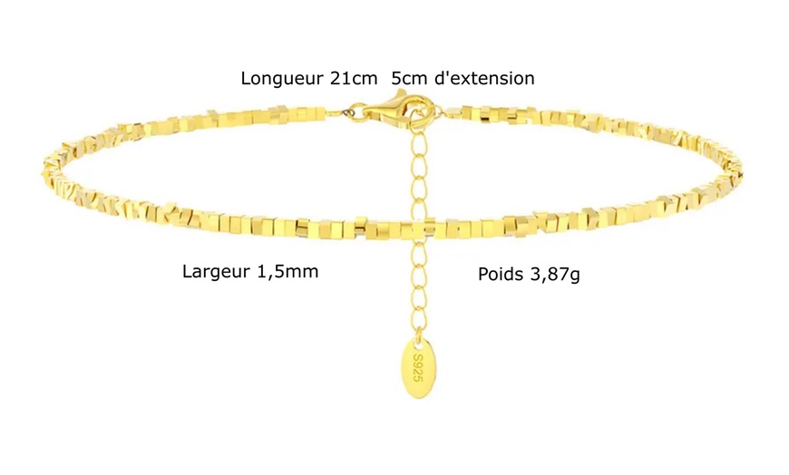 Image 7: Bracelet de cheville en argent