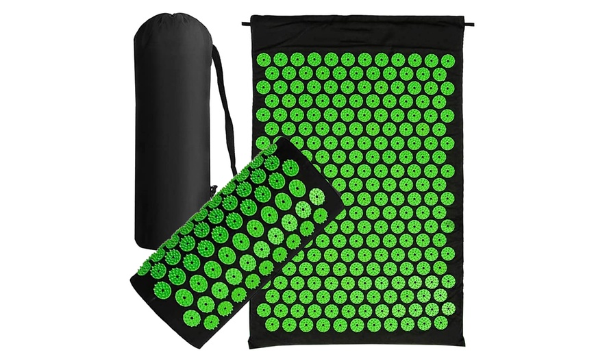 Image 3: Generise Acupressure Mat with Pillow and Bag