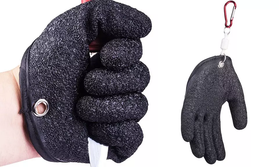 Magnetic Anti-slip Fishing Gloves Protect Hand Puncture Catching Fishing Glove