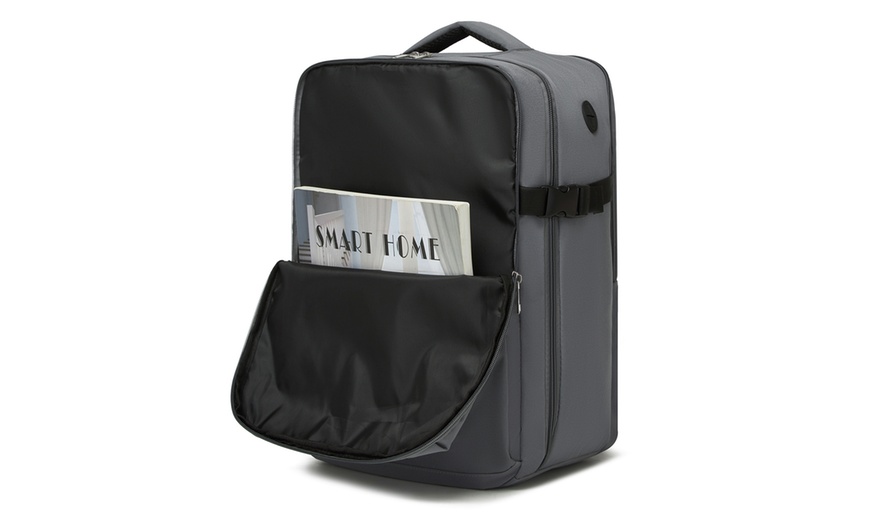 Image 33: Kono 20L Cabin Backpack with Red Trim for 15.6” Laptop Travel Daypack