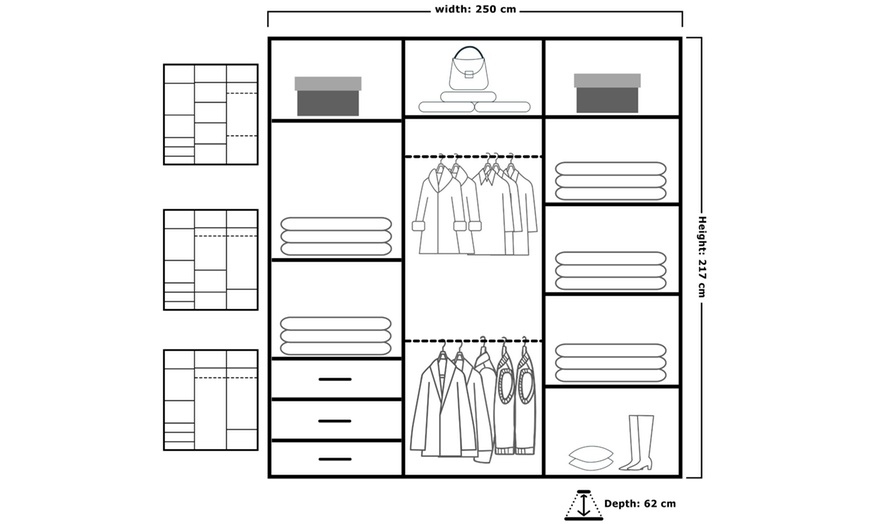 Image 7: Sliding Wardrobes 4 U Sliding Wardrobe 3 Door Bedroom Cabinet 