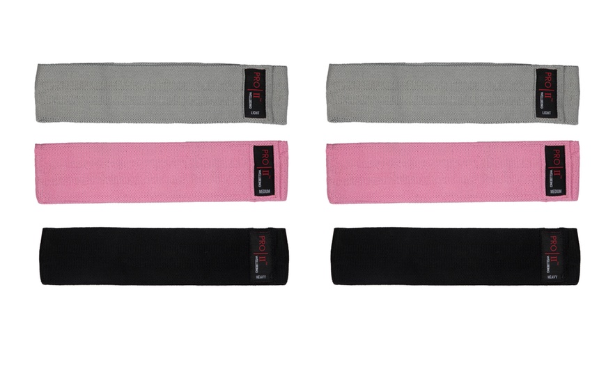 Image 12: Pro 11 Wellbeing Three Pack of Glute Bands with Carry Pack
