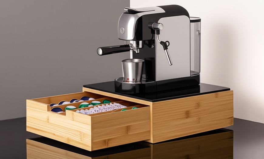 Image 6: Cassetto portacapsule in bambù naturale