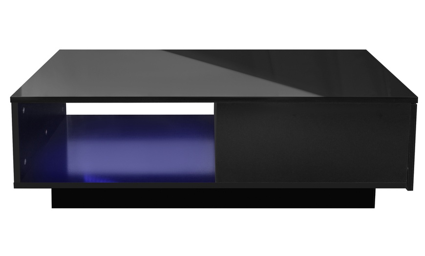 Image 8: High Gloss LED Coffee and Side Table Range
