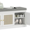 Image 2: HomCom Shoe Storage Bench 