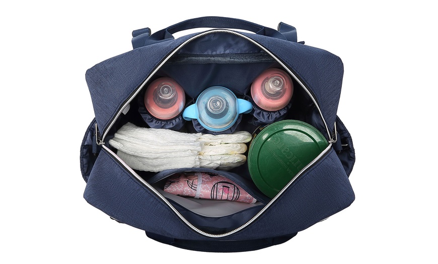 Image 18: Versatile Diaper Changing Tote Bag