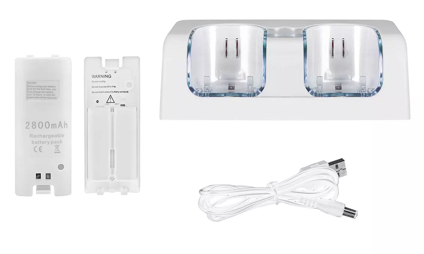 iMounTEK Wii Remote-Charging Station with 2 Remote Batteries