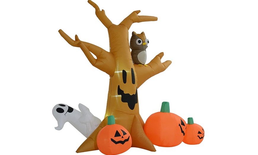 Image 10: HomCom Halloween Inflatable Tree with LED Lights
