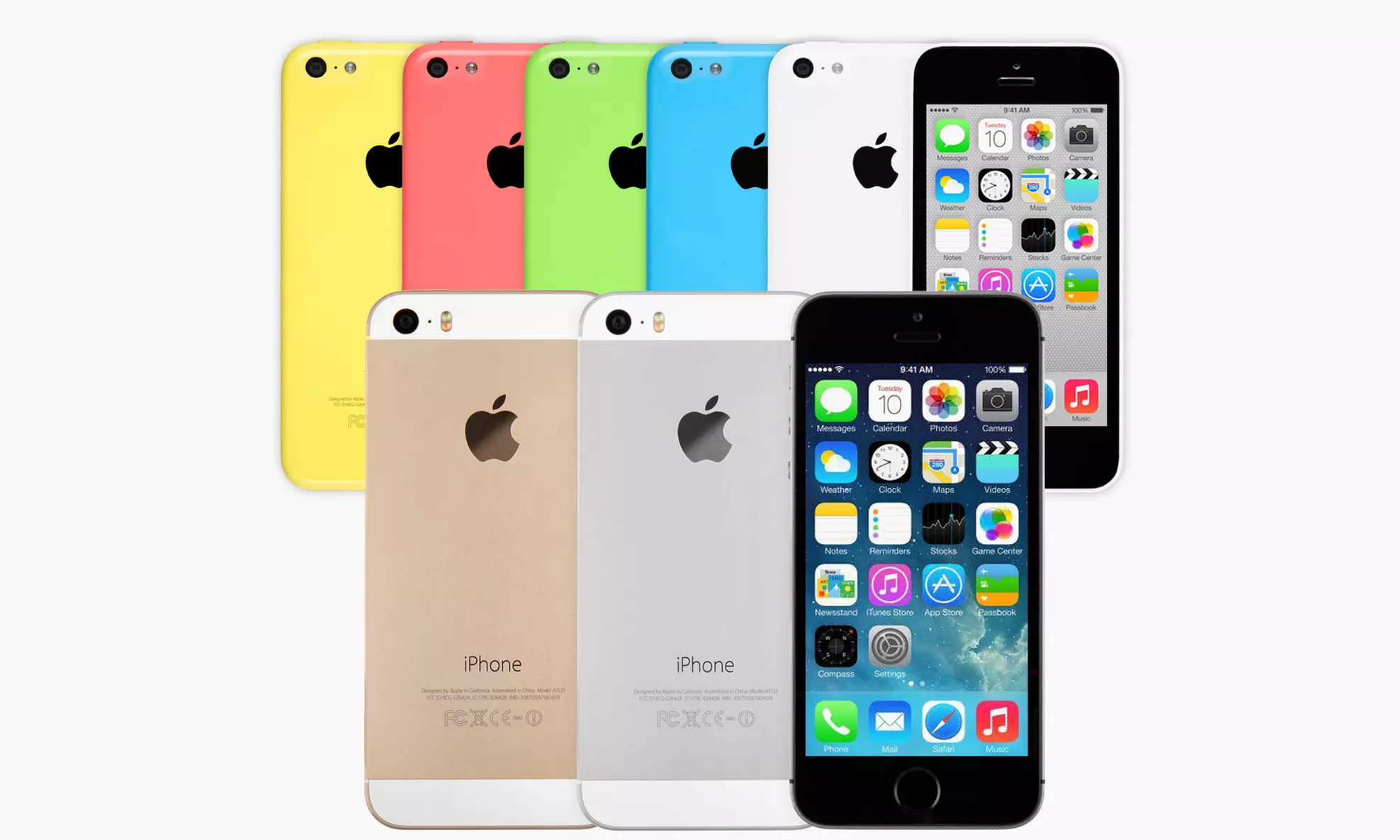 Apple iPhone 5, 5s, or 5c (GSM Unlocked) (Refurbished B-Grade) with Generic Lightning Cable and Power Adapter - Primary Image