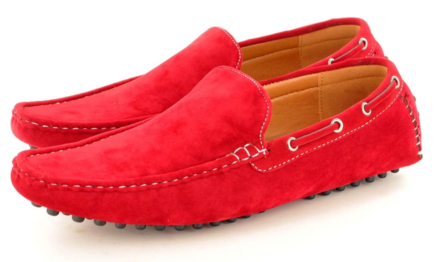 Image 42: Men's Faux Suede Casual Loafers