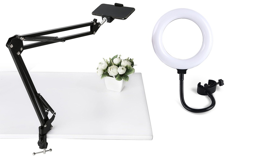 Image 7: Supporto per telefono sopraelevato con luce ad anello