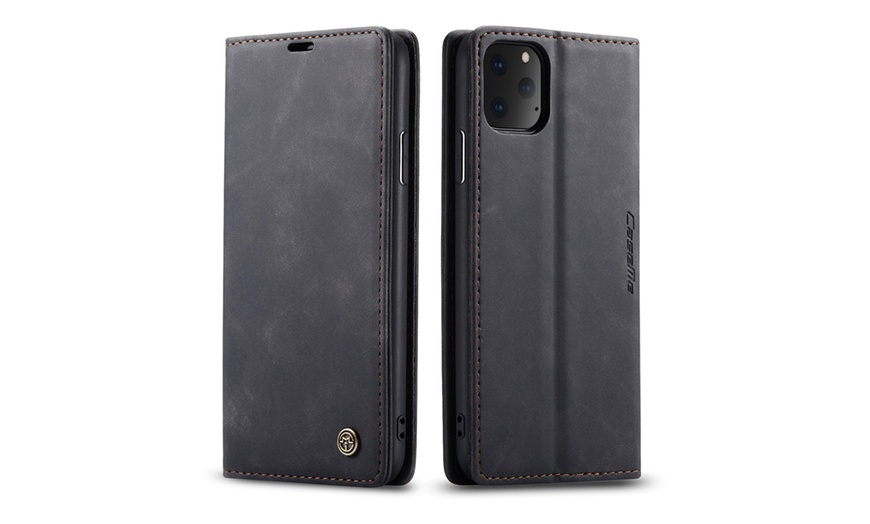 Image 4: CASE ME Flip Wallet Case With Card Solt For iPhone 11,11 Pro or 11 Pro Max