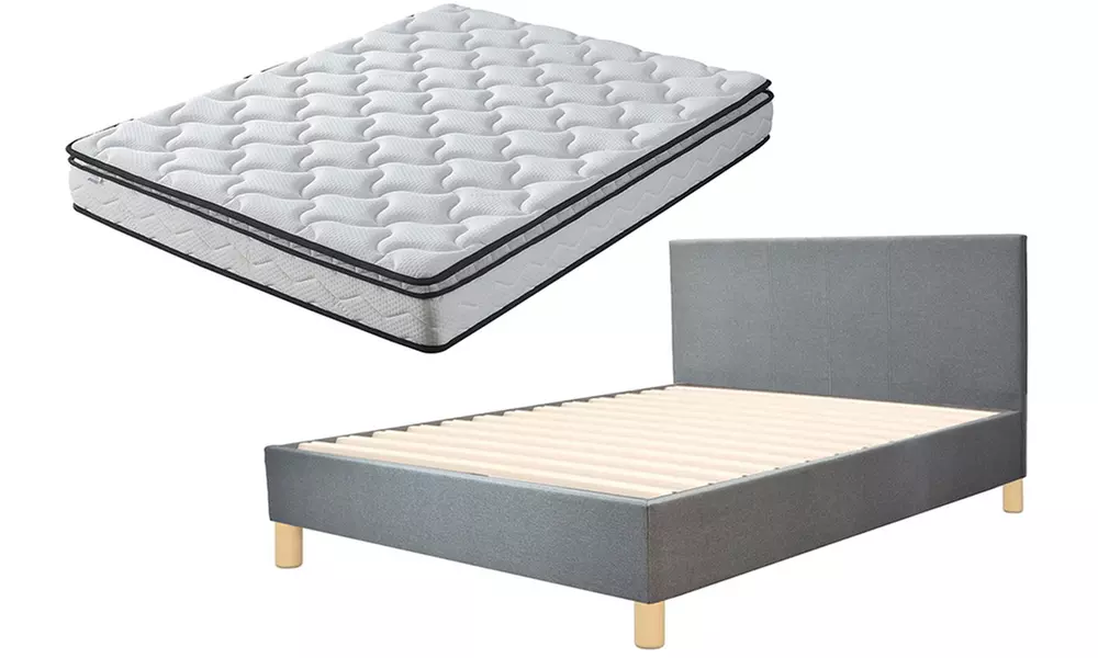 Lit Rome en tissu design élégant, Sampur