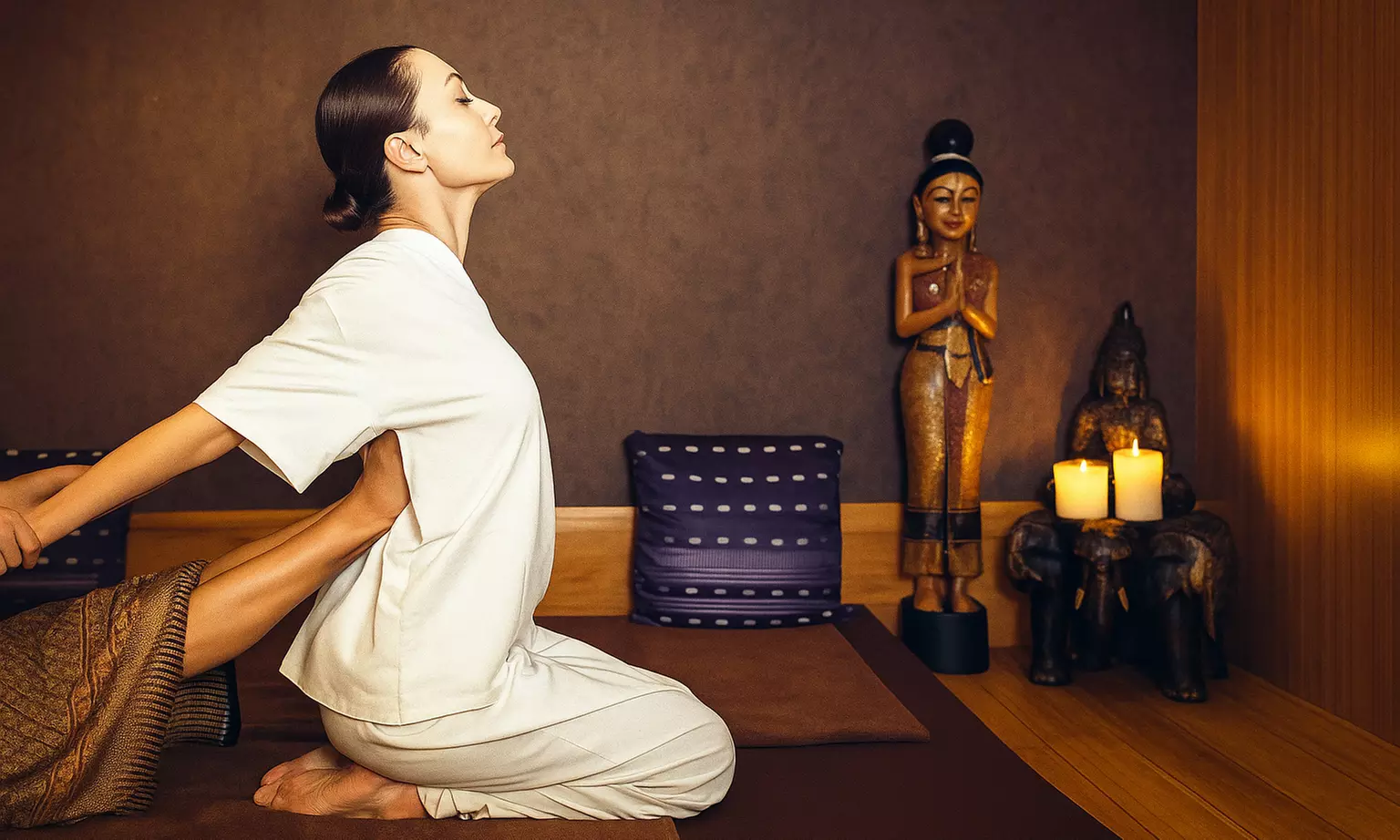 Massage traditionnel thaïlandais ou aux huiles chaudes d'1h