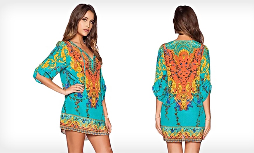 Image 5: Bohemian Kaftan Dress