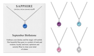 Philip Jones Birthstone Necklace with Crystals from Swarovski®