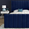 Image 11: DS Living Oxford Panel Upholstered Soft Velvet Bed