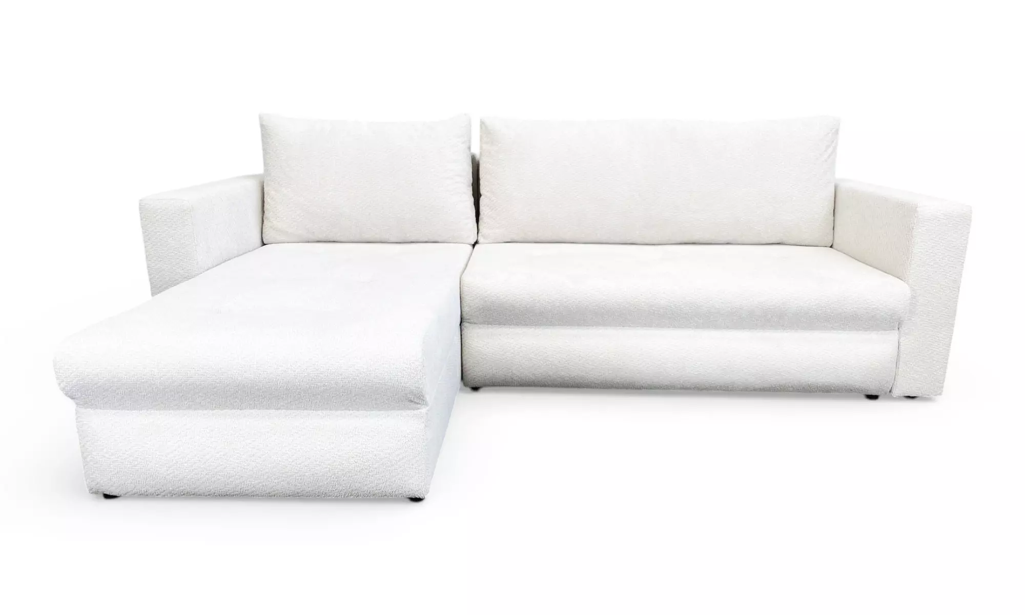 Canapé d'angle convertible "Egon" avec revêtement en tissu