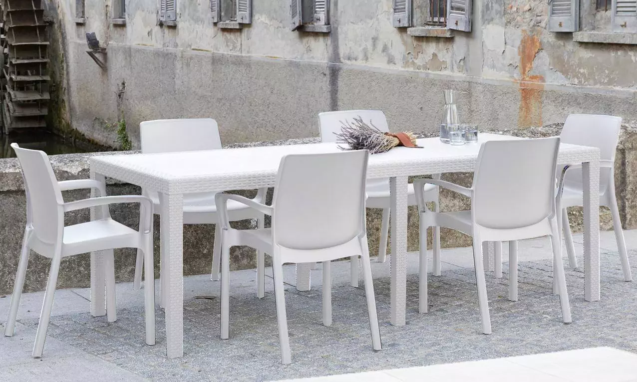 Table d'extérieur rectangulaire extensible