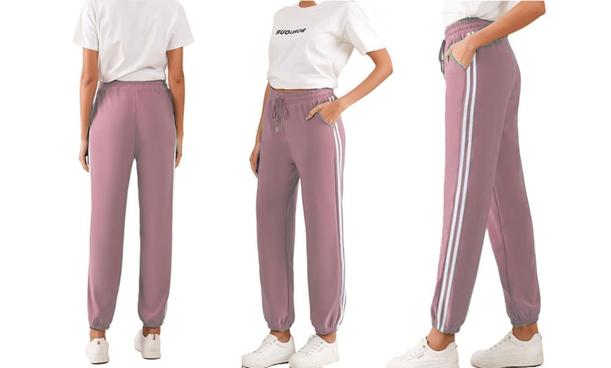 Image 9: Cuffed Hem Pocket Sports Side Stripe Bottoms