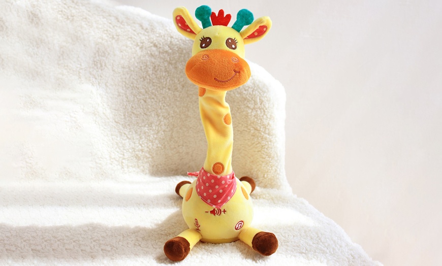 Image 1: Dancing and Talking Giraffe Musical Toy
