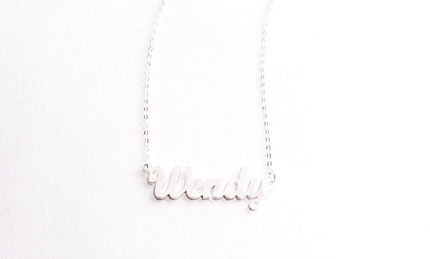 Image 6: Custom Name Necklace in Silver