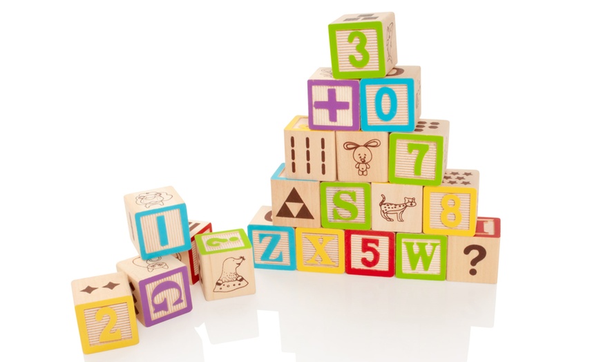 Image 2: Wooden Alphabet Blocks Truck