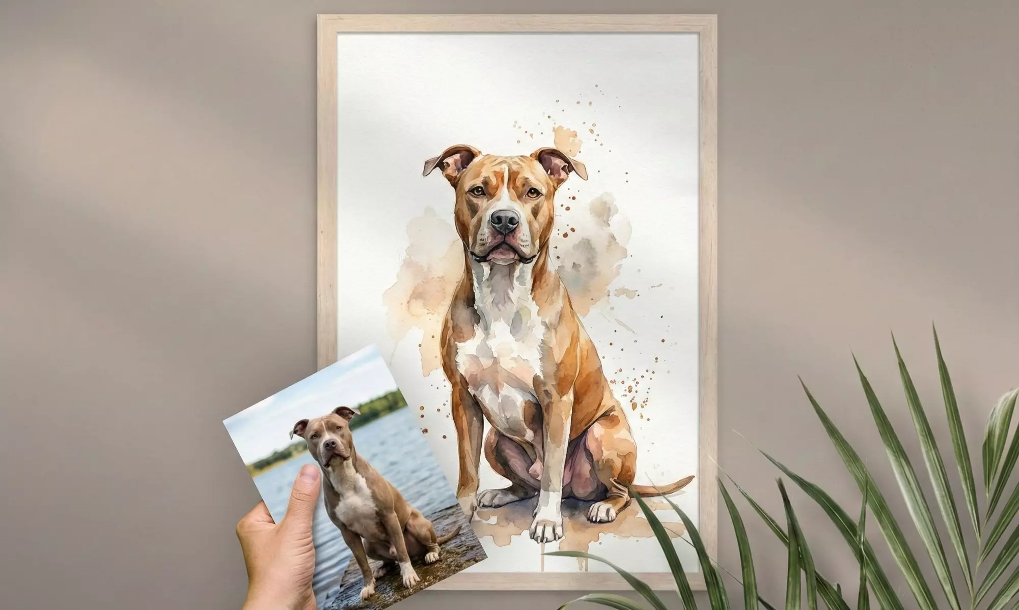 Custom Watercolor Pet Portrait - Digital Download from Harry Wedding LLC - Up to 88% - Second Medium