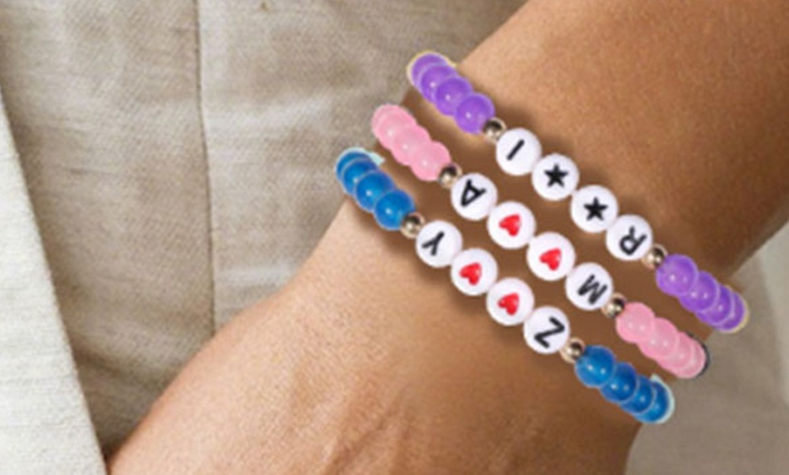 Image 3: Handcrafted Anime Beaded Bracelet Set