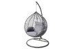 Alivio Rattan Effect Hanging Basket Egg Chair with Cushions - Second Medium