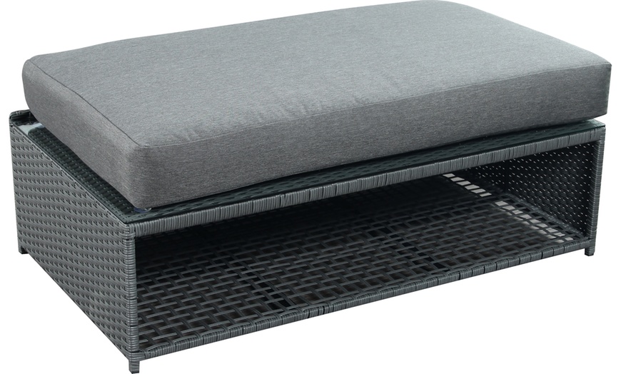 Image 5: Oasis Two-Seater Rattan Sun Lounger Daybed