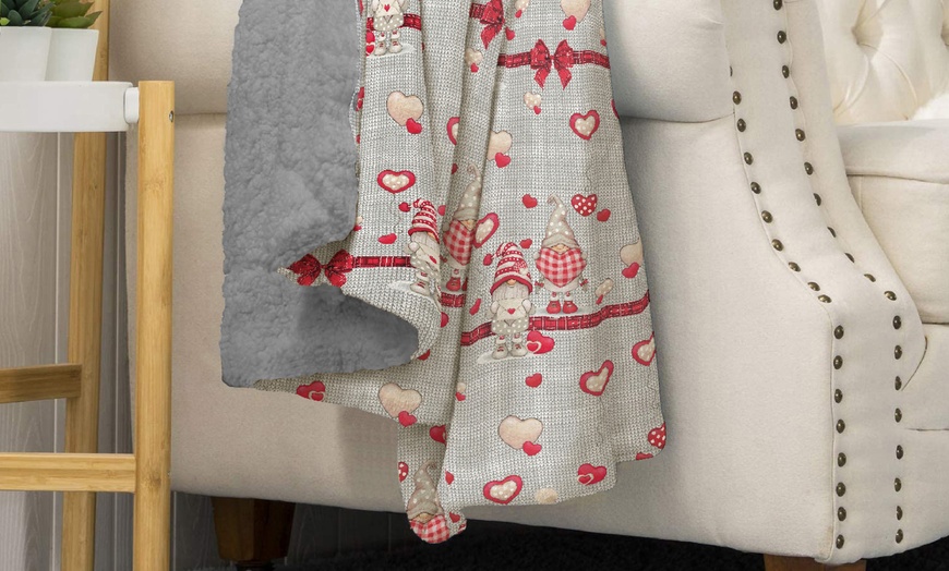 Image 9: Couverture plaid double face sherpa et microfibre