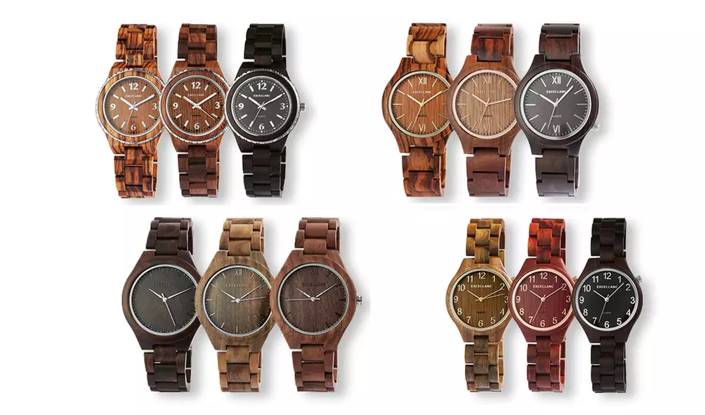Excellanc houten polshorloge in model naar keuze - Primary Image