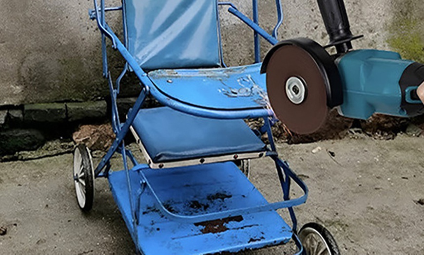 Image 4: Amoladora angular inalámbrica 48 V con doble batería