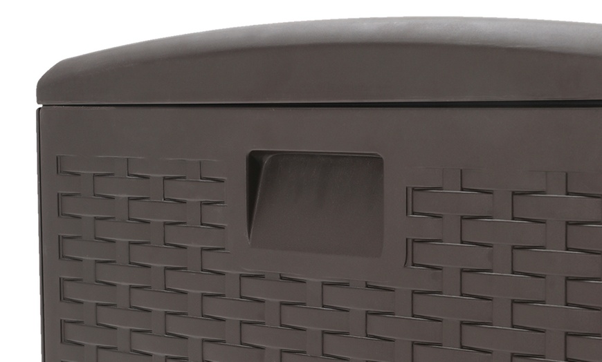 Image 5: HDPE Heavy-Duty Water-Resistant Rattan-Effect Deck Box