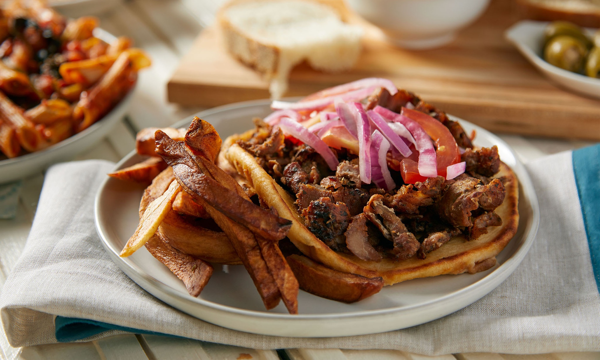 Griechisches 3-Gänge-Menü für 2 oder 4 Personen