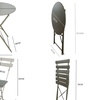 Image 9: Folding Metal Bistro Garden Furniture Set