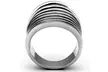 Women's Stainless Steel 316 High Polished 33mm Wide Fashion Ring - Second Medium