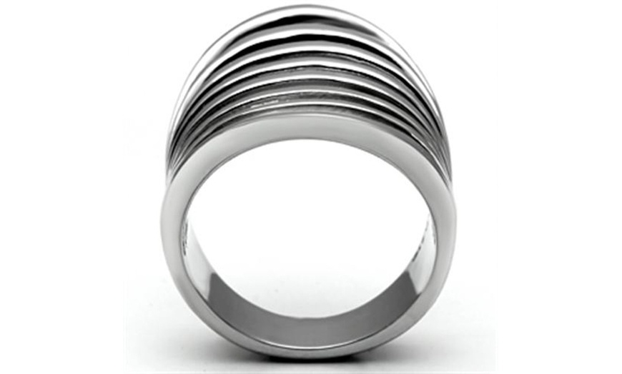 Image 2: Women's Stainless Steel 316 High Polished 33mm Wide Fashion Ring