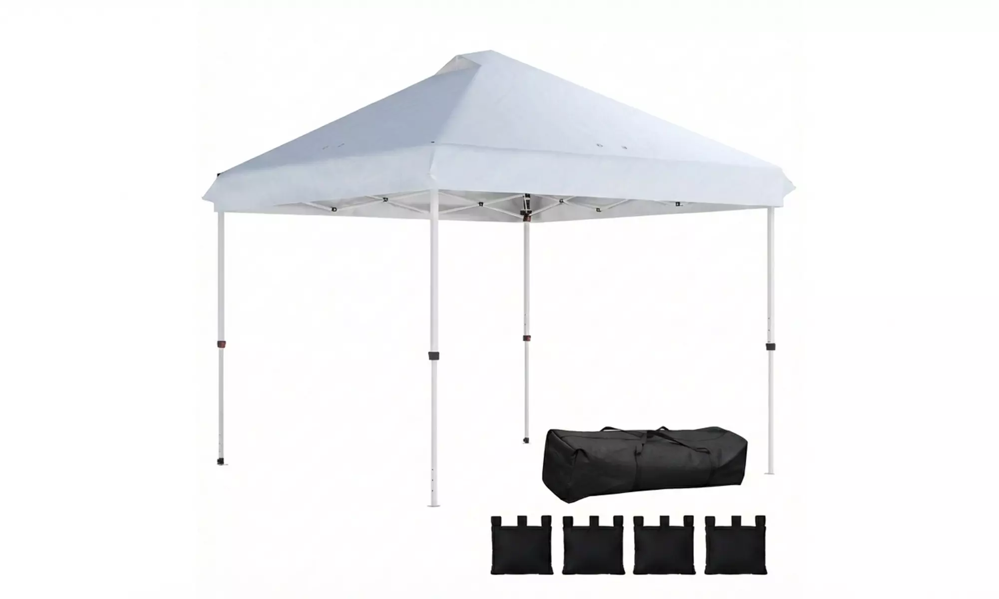 Outsunny 3m x 3m UPF50+ Pop-Up Gazebo with Wheels