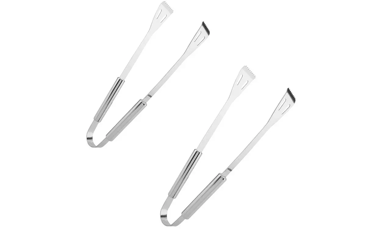Pinza de cocina de acero inoxidable para barbacoa y sartén