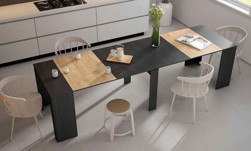 Image 17: Extendable Console Table for 6 people or up to 14 people