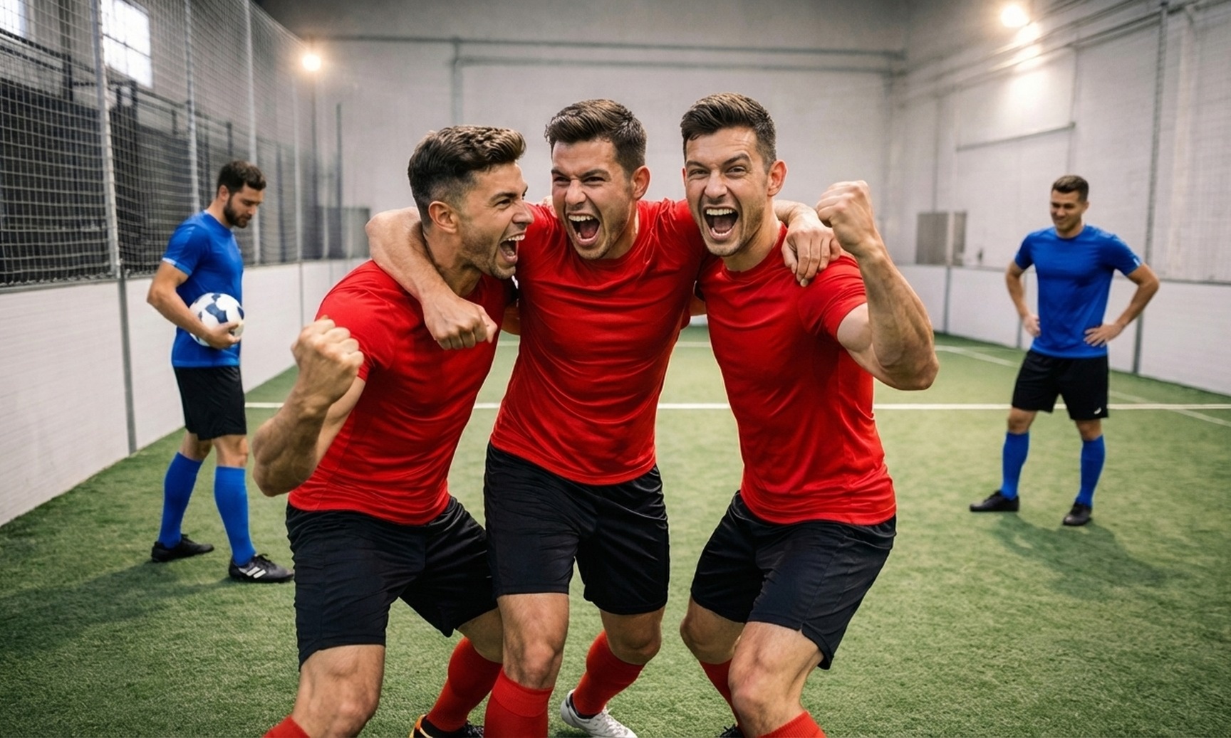 1 o 2 sesiones de alquiler de campo de fútbol indoor 3 vs 3
