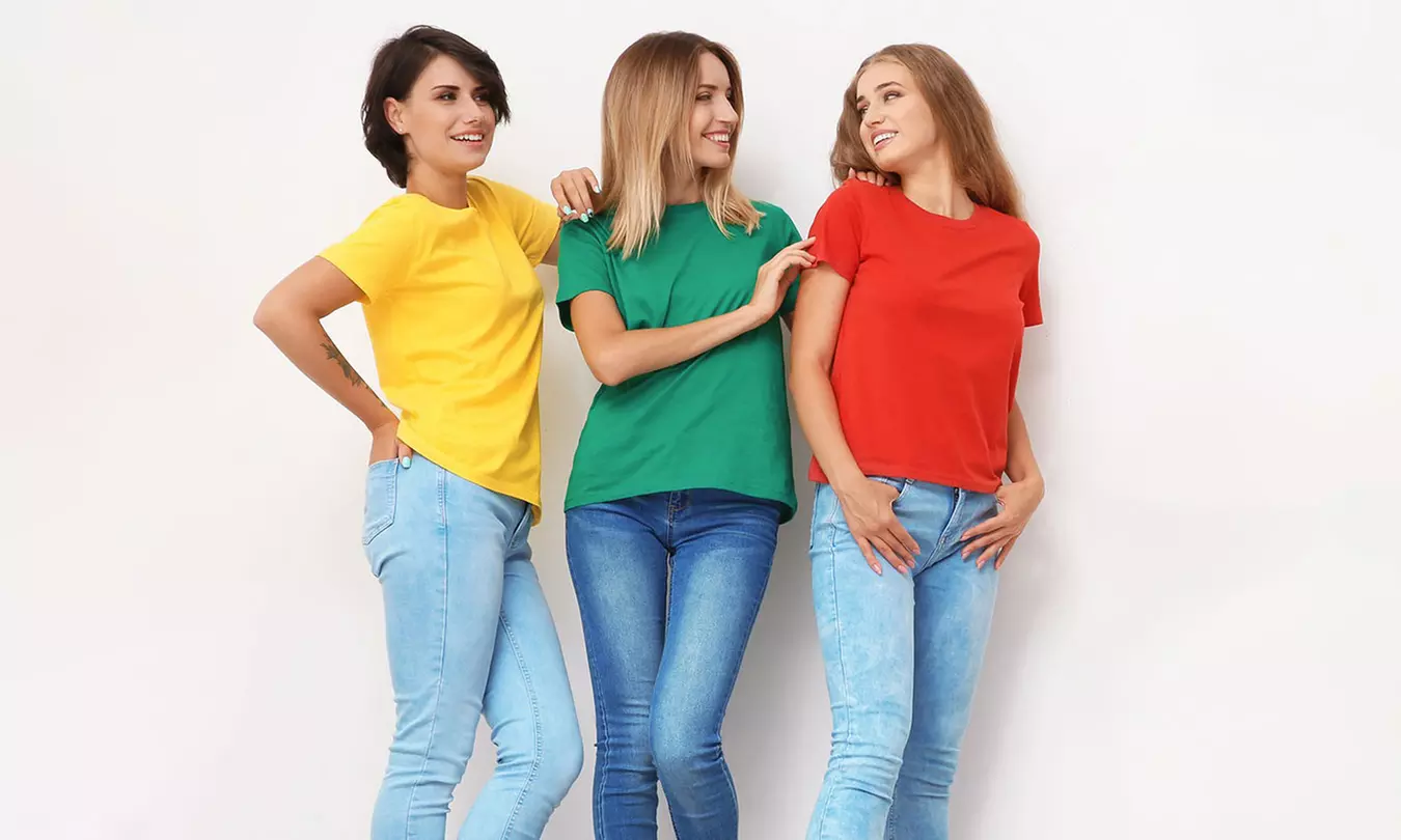 Soft Cotton Solid Colour Basic T-Shirt - Primary Image